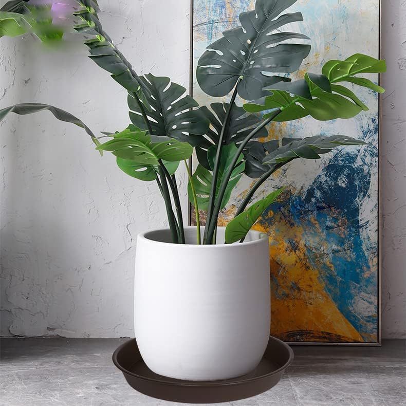 Angde 2 Pack of Plant Saucer 20 22 inch (19.5 Inch Base), Deep Heavy Duty Plastic Plant Saucers 20" Round, Flower Plant Trays for Indoors Outdoor, Plant Drip Tray for Planter 18-22" (Chocolate Brown) - Image 3